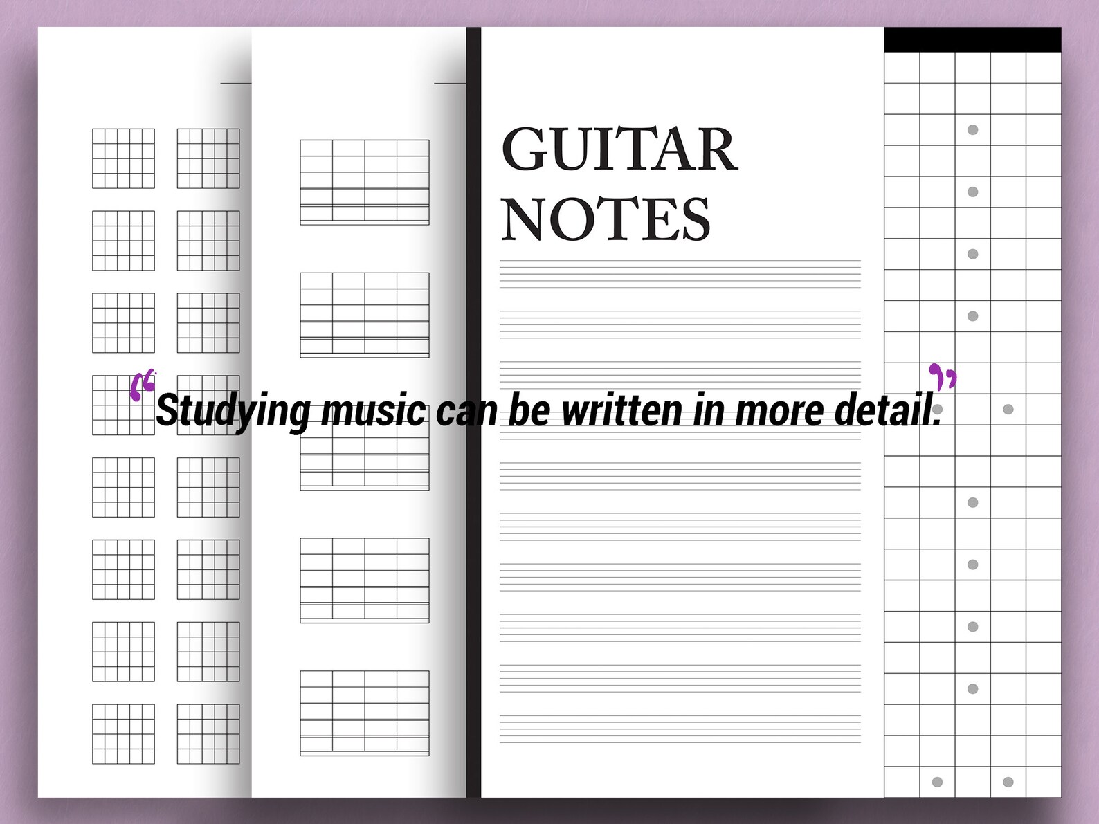 Guitar Notes Bundle Blank Guitar Chord Chart Diagrams/digital ...
