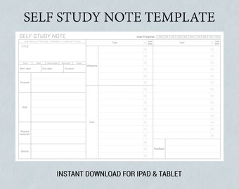 college assignment organizer STUDY PLANNER - Digital/ Detailed Study Planner / Student planner / Printable planner / College planner / School planner/Self study template