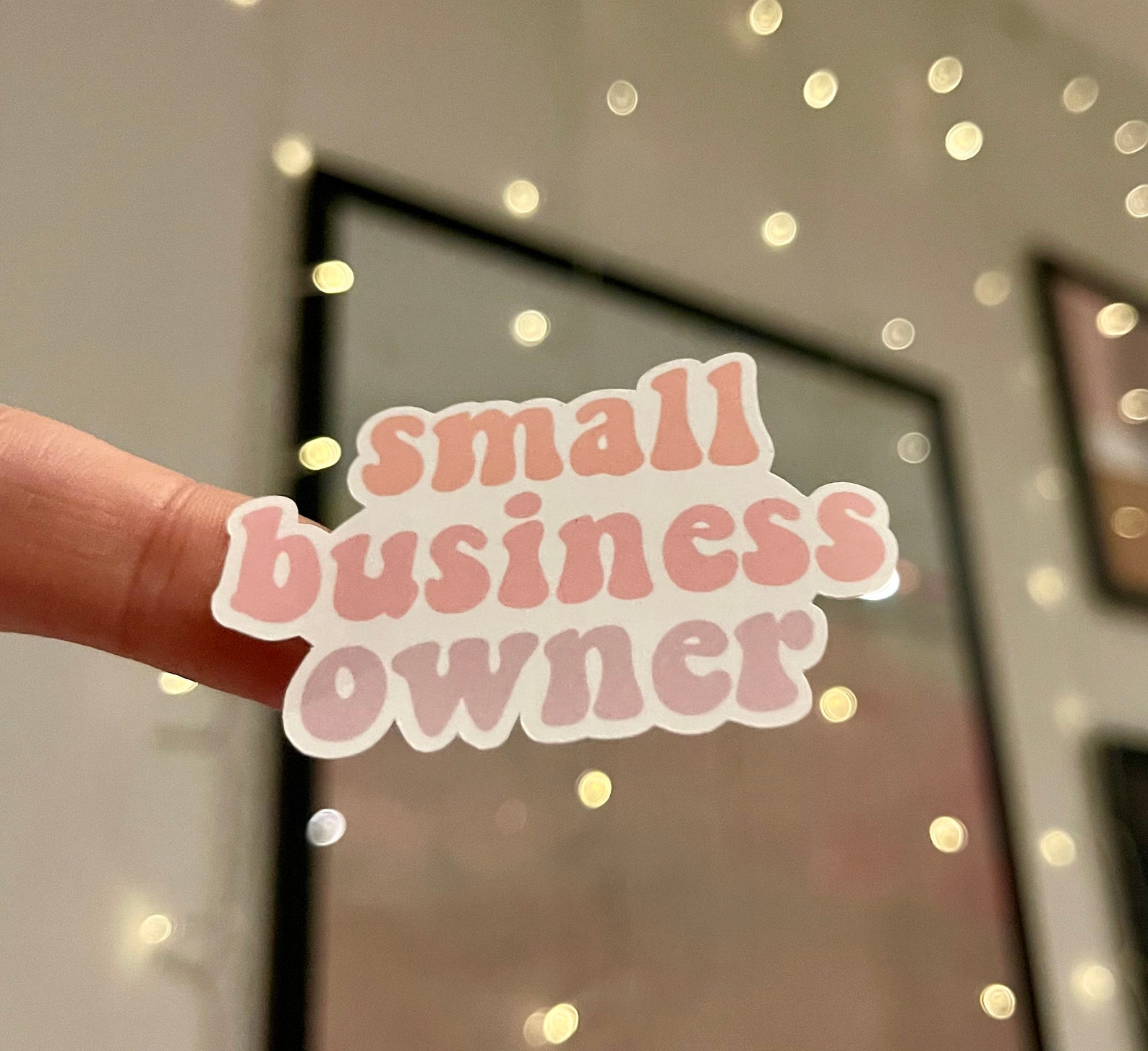 Small Business Owner Words Sticker Gloss Sticker Etsy