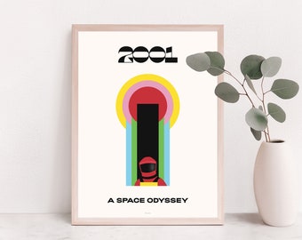 2001: A Space Odyssey, Stanley Kubrick, Minimal Movie Print