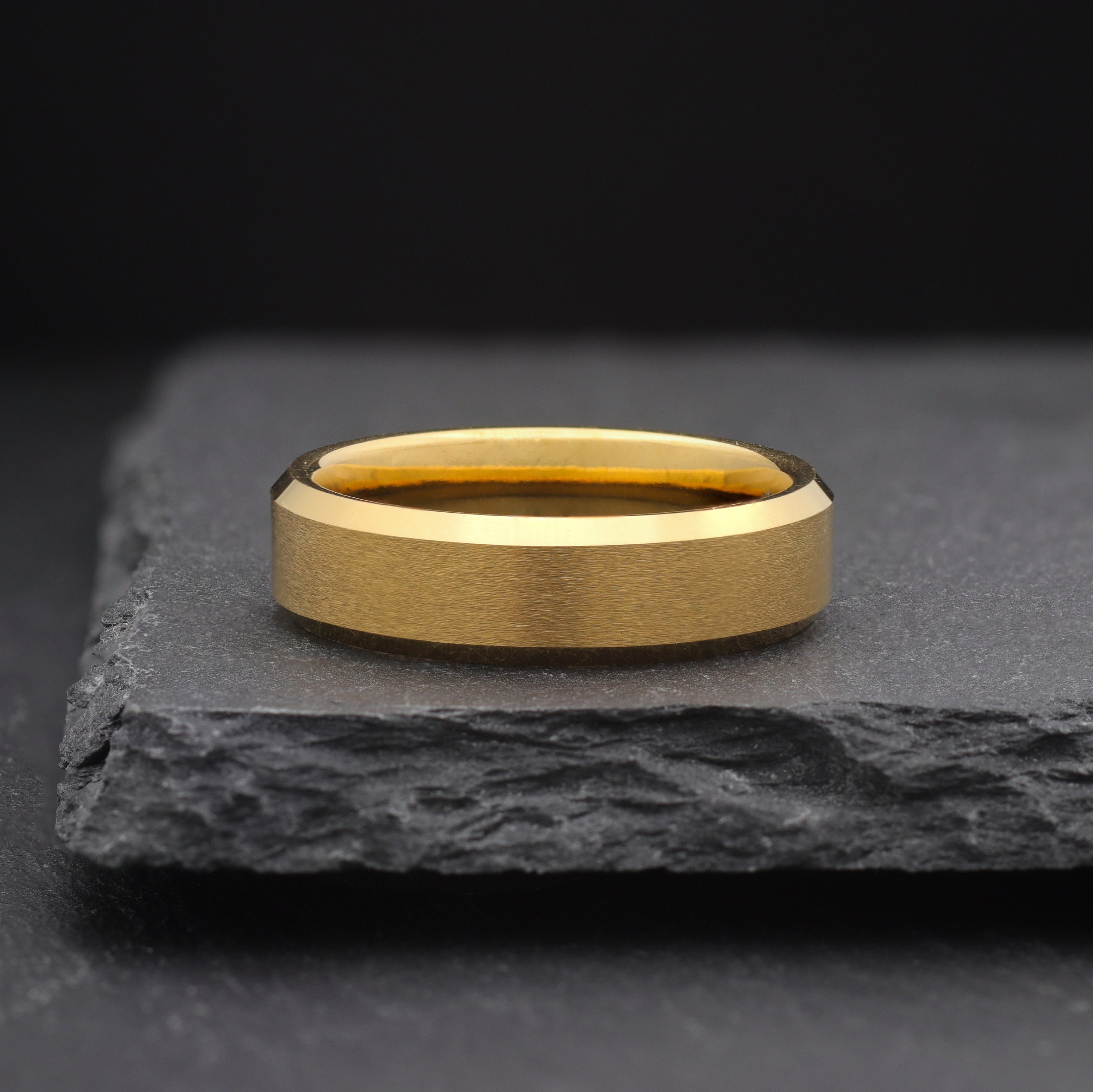 Gold Rings Men Simple Small Mens Gold Wedding Ring, 6mm 8mm Simple Tungsten Wedding Band for Men ...