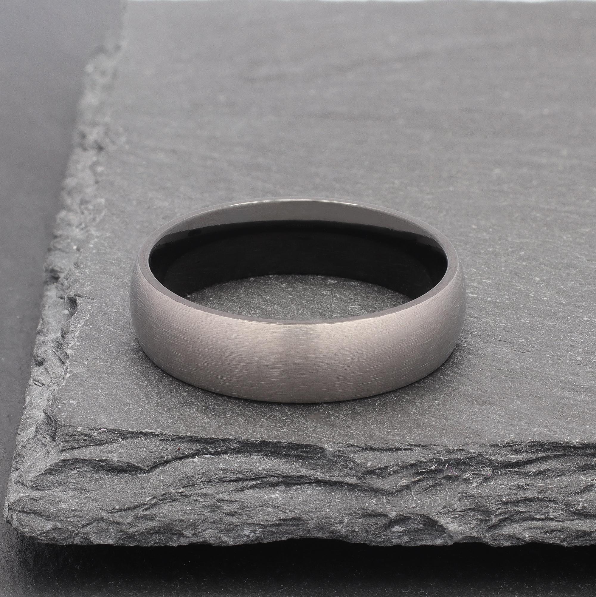 Fede Nuziale In Titanio Spazzolato Per Uomo E Donna, Fede Nuziale In Argento Lucido Per Lui E Per Lei, Regalo Di Anniversario E Compleanno Per Il Marito - Italia - Foto 12