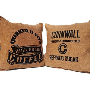Decorative cushion cover, sack fabric, jute, recreation of RDR2 bags, video game fanart, handmade