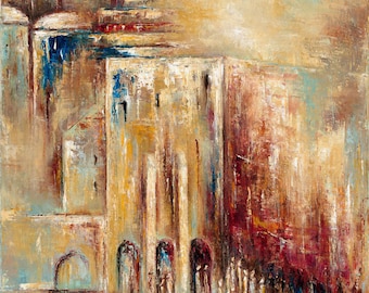 Rode Kotel- museumkwaliteitsafdruk op canvas - niet ingelijst