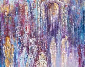 Shaarei Tefila - original oil painting  - unframed