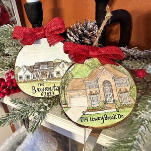 Custom Christmas Ornament, hand painted home ornament, 1st house gift personalized image 5