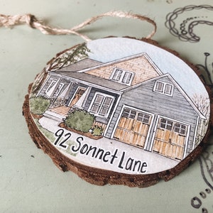 Custom Christmas Ornament, hand painted home ornament, 1st house gift personalized image 8