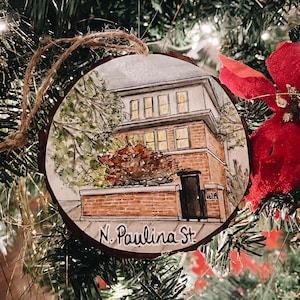 Custom Christmas Ornament, hand painted home ornament, 1st house gift personalized image 6