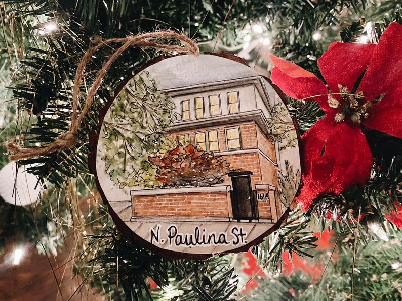 Custom Christmas Ornament, hand painted home ornament, 1st house gift personalized image 6