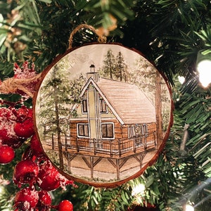 Custom Christmas Ornament, hand painted home ornament, 1st house gift personalized image 3