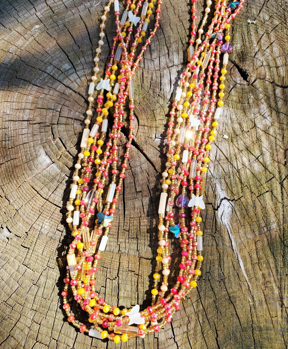 Authentic Yellow Ghana Waist Beads for Body Shaping Weight Etsy