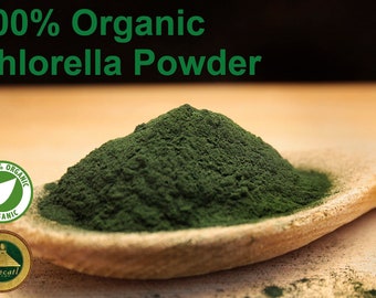 Organic Chlorella Powder 200g - Green Algae Superfood Dietary Supplement - 100% Organic Chlorella Pyrenoidosa - FREE Same Day Postage