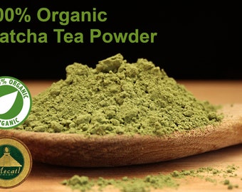 Organic Matcha Green Tea Powder - 100% Organic Pure Matcha Powder - Green Superfood Matcha Latte - Various Sizes - FREE Same Day Postage