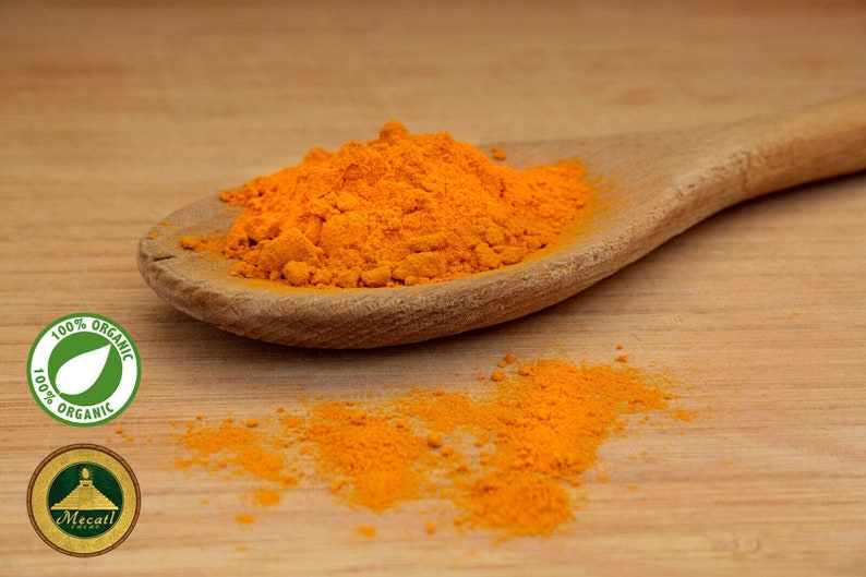 Complément alimentaire en poudre de racine de curcuma biologique 100 % poudre de curcuma biologique Curcuma longa 5 % curcumine Expédition le jour même image 2