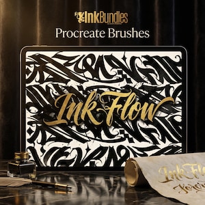 Blackletter Procreate Brushes: Gothic Calligraphy, Tattoo Lettering