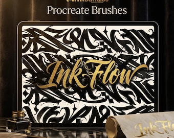 Pincéis Blackletter para Procreate: Caligrafia Gótica, Letras para Tatuagem