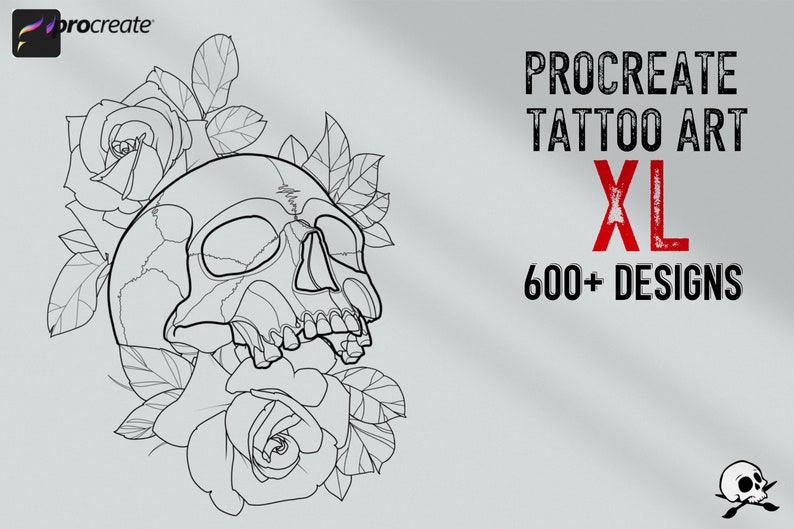 Tattoo stencil collection XL, over 600 designs drawn by hand References for Procreate image 10