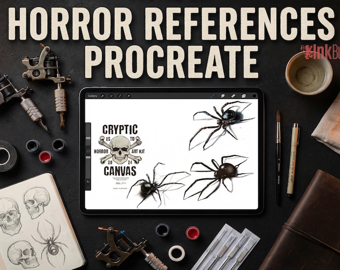 Cryptic Canvas ~ 100+ unique Horror references for Procreate