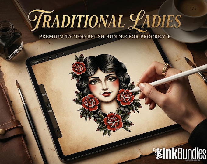 Procreate ~ The traditional lady diy kit