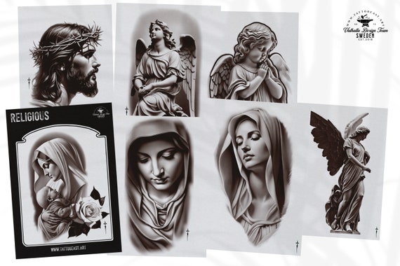 Tattoo E-Books collection (Pdf) Religious Tattoo Sleeves, 51 unique designs