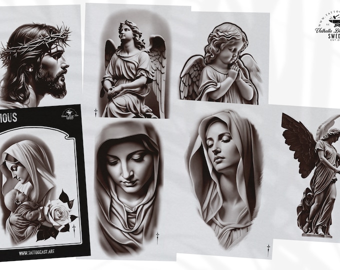 Tattoo E-Books collection (Pdf) Religious Tattoo Sleeves, 51 unique designs