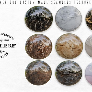 La biblioteca de texturas, texturas sin costuras HD, colección única de texturas artísticas 600+