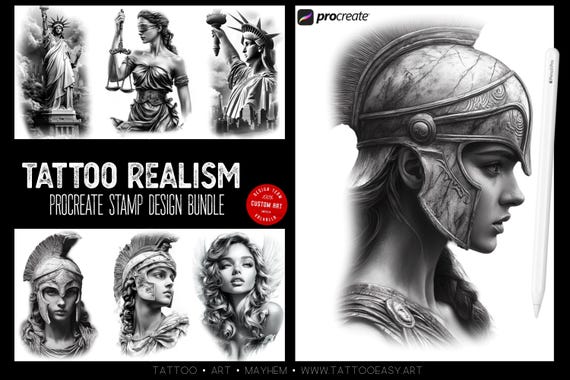 Tattoo Realism Design Bundle: 120+ Stencil-Ready PNG References