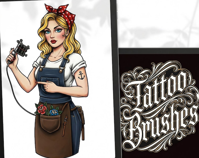 Procreate Tattoo Brush Set: 280+ Custom Brushes (Digital Download)