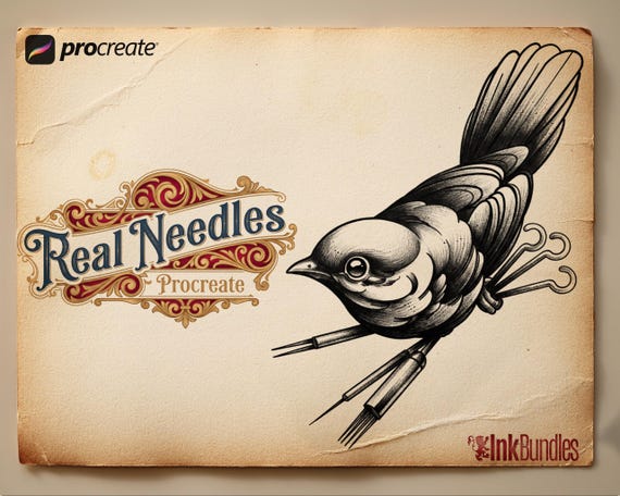 Procreate Tattoo Brushes: The Real Needles - 80+ Custom Brush Set