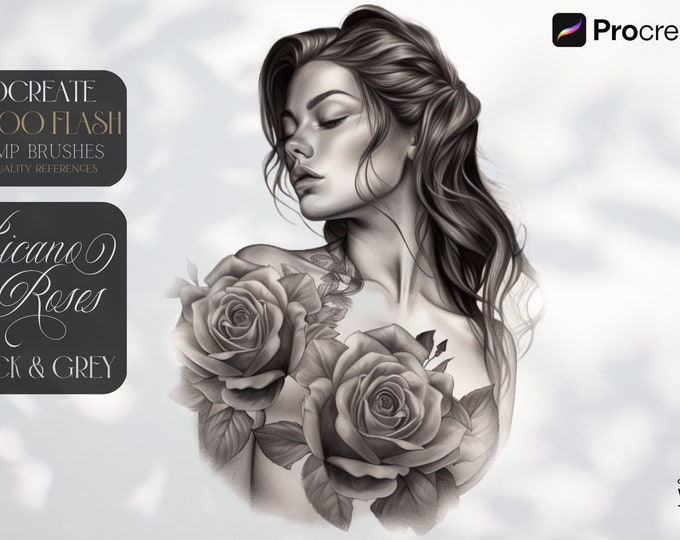 Realistic roses - the ultimate kit! custom references for Procreate