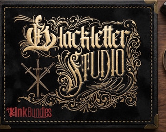 Custom goth blackletters vol.1, references for Procreate