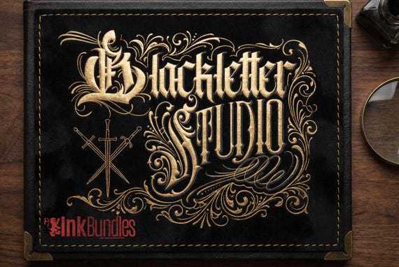 Custom goth blackletters vol.1, references for Procreate