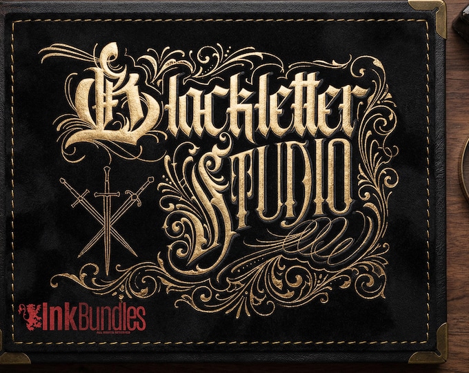 Custom goth blackletters vol.1, references for Procreate