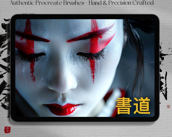 Japanese Calligraphy, custom made brushes for Procreate