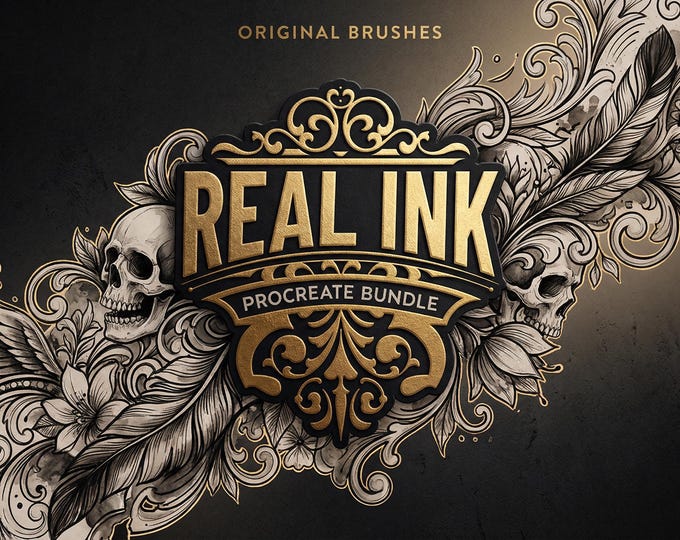 Procreate, Real Ink, custom brushes, canvases & textures