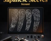 Irezumi Japanese Tattoo Design Kit | Procreate Brushes, PNG Stencils