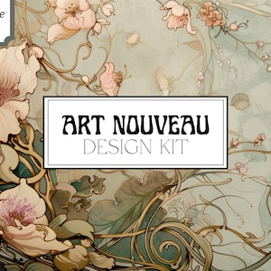 Méga lot de référence Art nouveau, timbres Procreate et extras