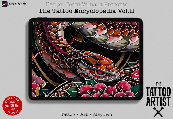 Tattoo encyclopedia vol.2, 500+ original Procreate references, Mega bundle, XL collection