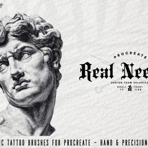 Procreate - The Real needles, custom built brushes, the original whipshade project for Procreate, 80+ brushes built by hand