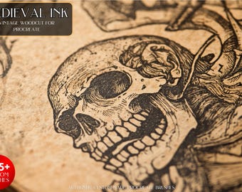 Procreate, Medieval Ink ~ 235+ custom made brushes inspired by the dark ages