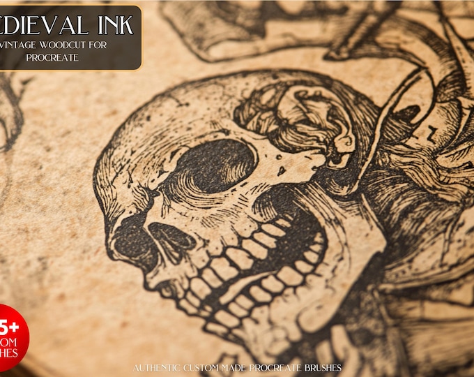 Procreate, Medieval Ink ~ 235+ custom made brushes inspired by the dark ages