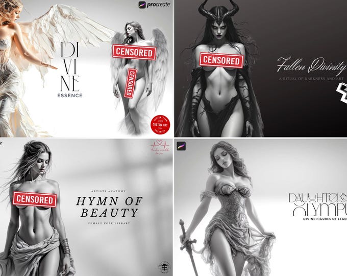 Procreate Anatomy Stamps Vol. 2: 500+ Body Art Models (Digital Download)