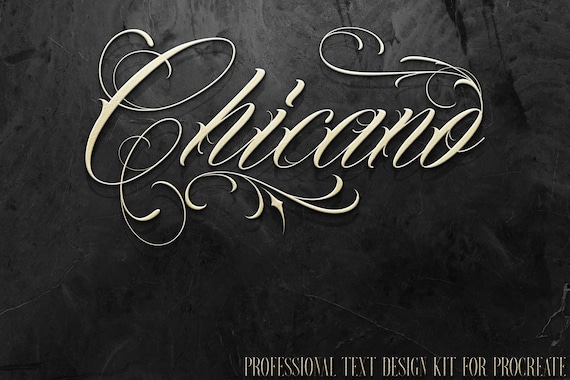 Procreate & svg files / Tattoo “Chicano” lettering made easy! Chicano