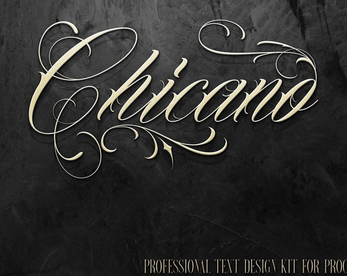 Procreate & svg files / Tattoo “Chicano” lettering made easy! Chicano