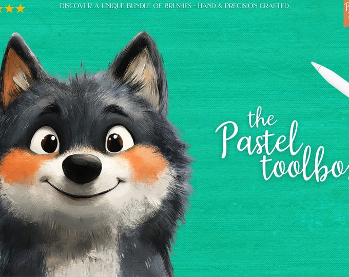 Oil pastel brushes & canvases for Procreate