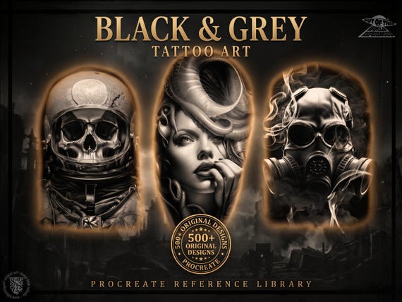 Tattoo encyclopedia vol.2, 500+ original Procreate references, Mega bundle, XL collection