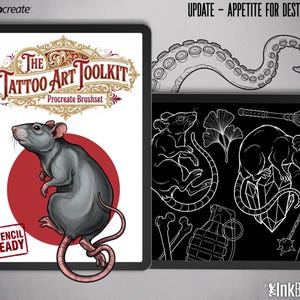 Procreate Tattoo Art Toolkit: 1100+ Custom Stamps & Brushes (Digital Download)