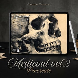 Medieval Ink Procreate Brushes: Old World Woodcut & Engraving Textures (200+ Custom Brushes) (Digital Download
