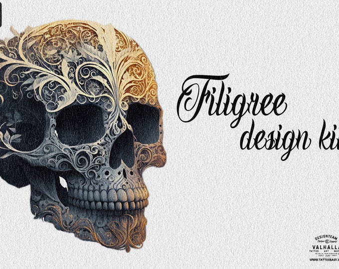 Filigree design kit, custom brushes for Procreate