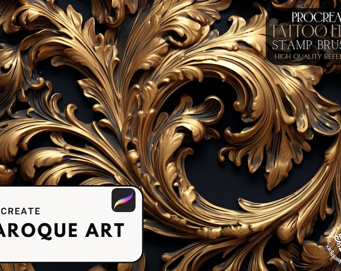 Baroque frames, filigree & design folder for Procreate